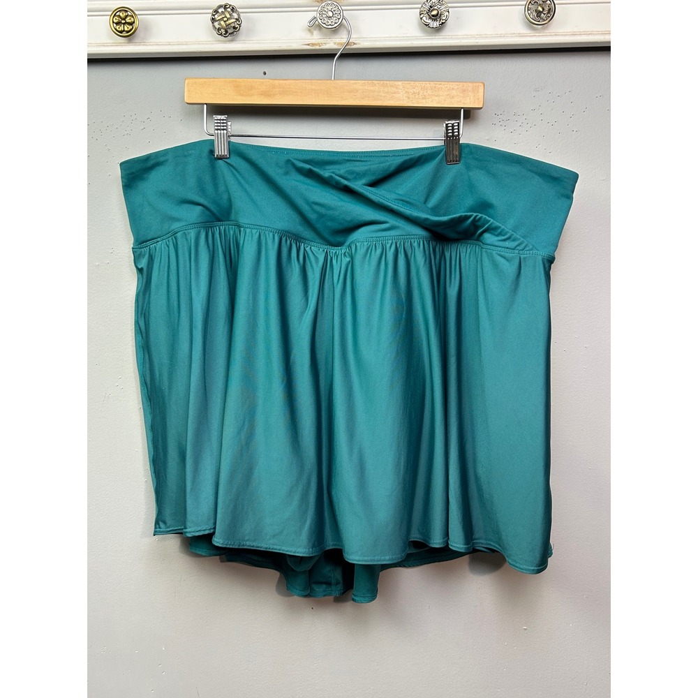 Torrid Skort Womens 4 Teal Green Active Athletic Skirt Built-in Shorts Plus Size